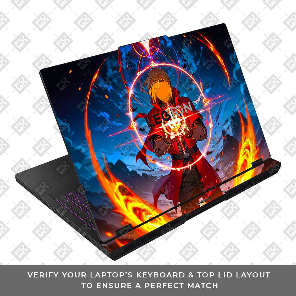 Edward Elric Fullmetal Alchemist Lenovo Legion Pro 5 16AFR10 Laptop Skin