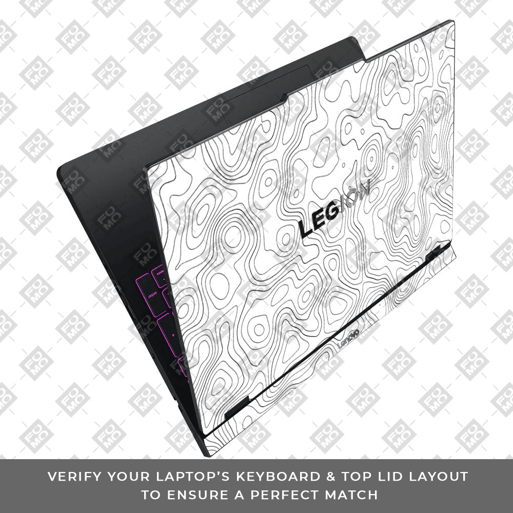 White Contour Design Lenovo Legion Pro 5 16IAX10 Laptop Skin