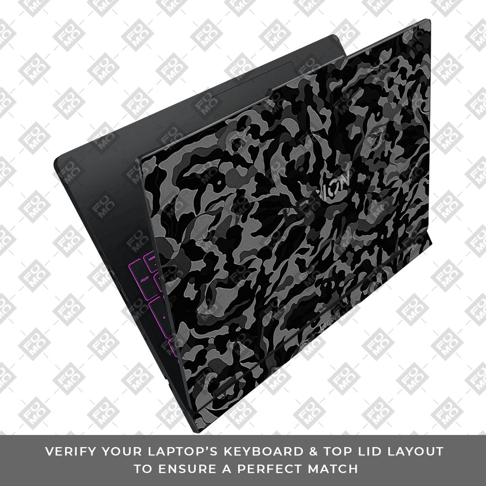 Textured Black Camouflage Lenovo Legion Pro 5 16IAX10 Laptop Skin