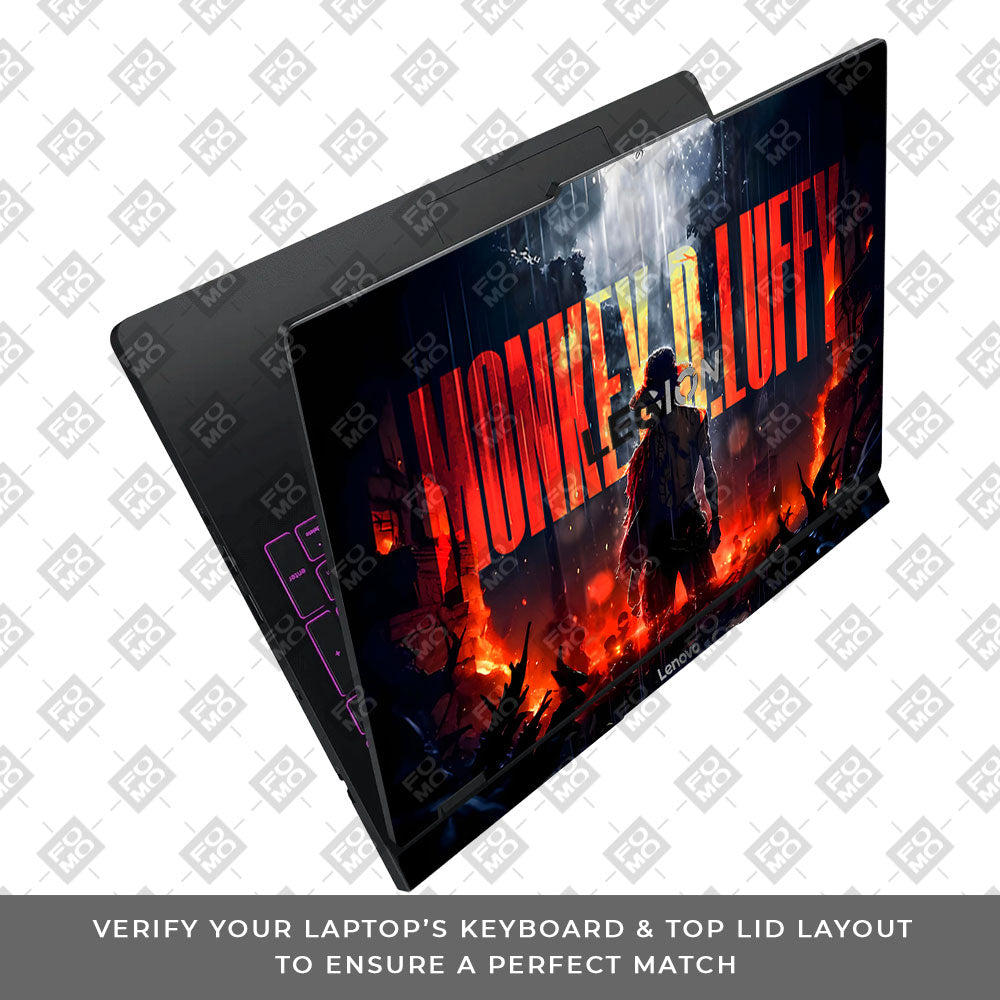 Monkey D. Luffy Blazing Red Lenovo Legion Pro 5 16IAX10 Laptop Skin