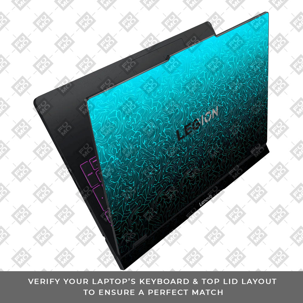 Cyan Blue to Black Lenovo Legion Pro 5 16IAX10 Laptop Skin
