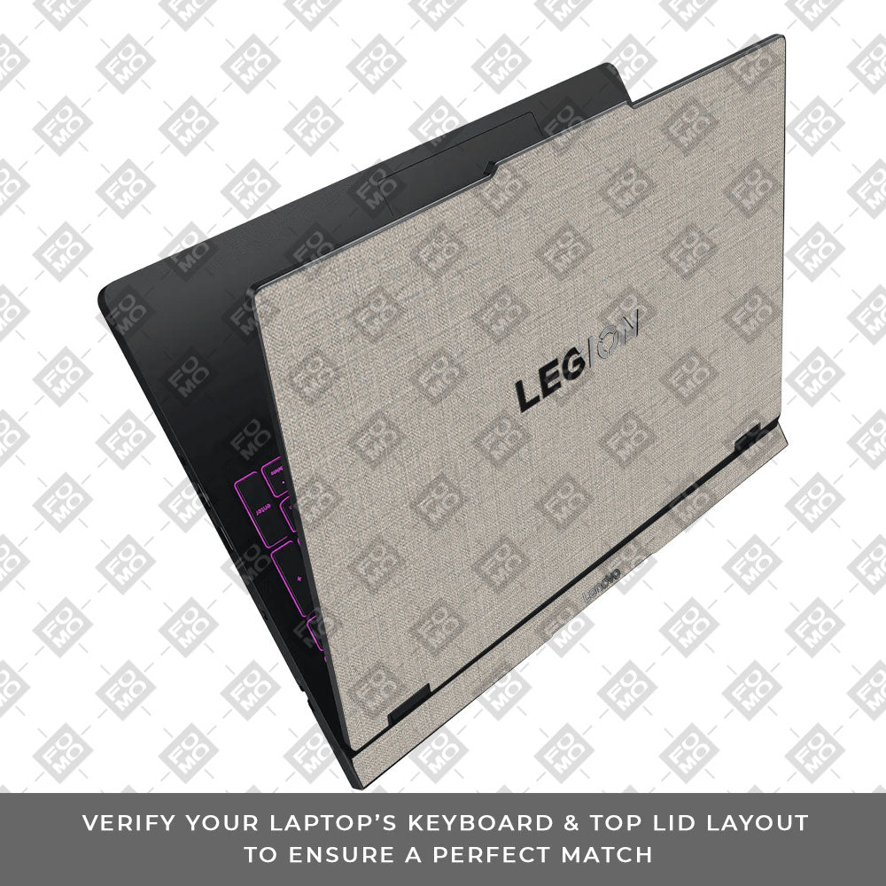 Textured Fabric Grey Lenovo Legion Pro 5 16IAX10 Laptop Skin