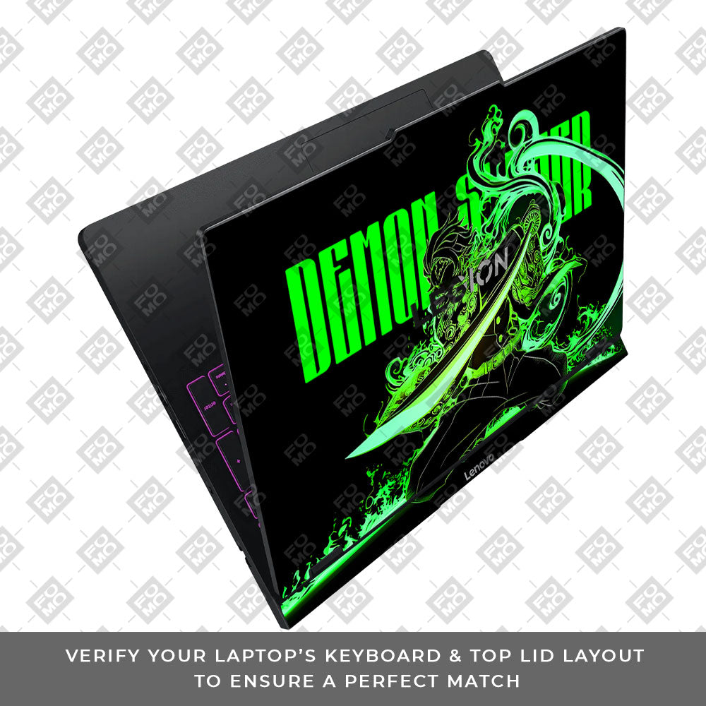 Tanjiro Green Flame Dance Lenovo Legion Pro 5 16IAX10 Laptop Skin