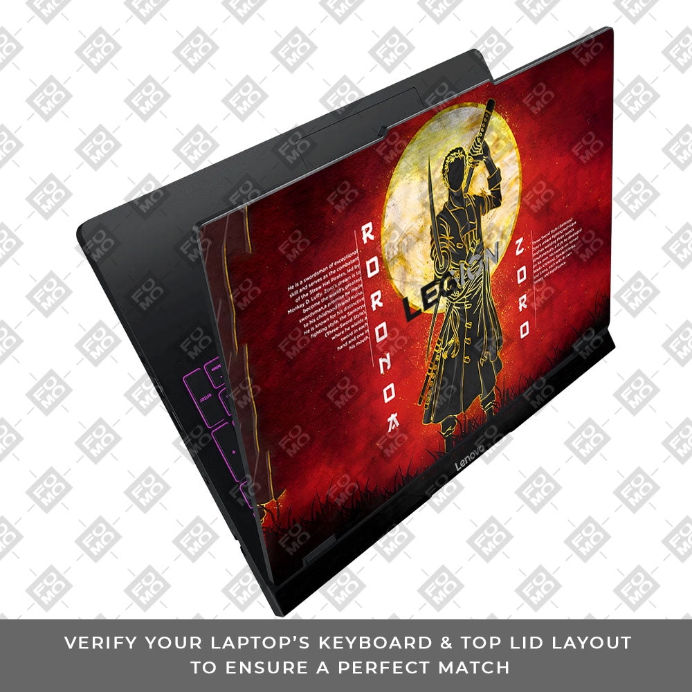 Zoro Under Golden Moon Lenovo Legion Pro 5 16IAX10 Laptop Skin