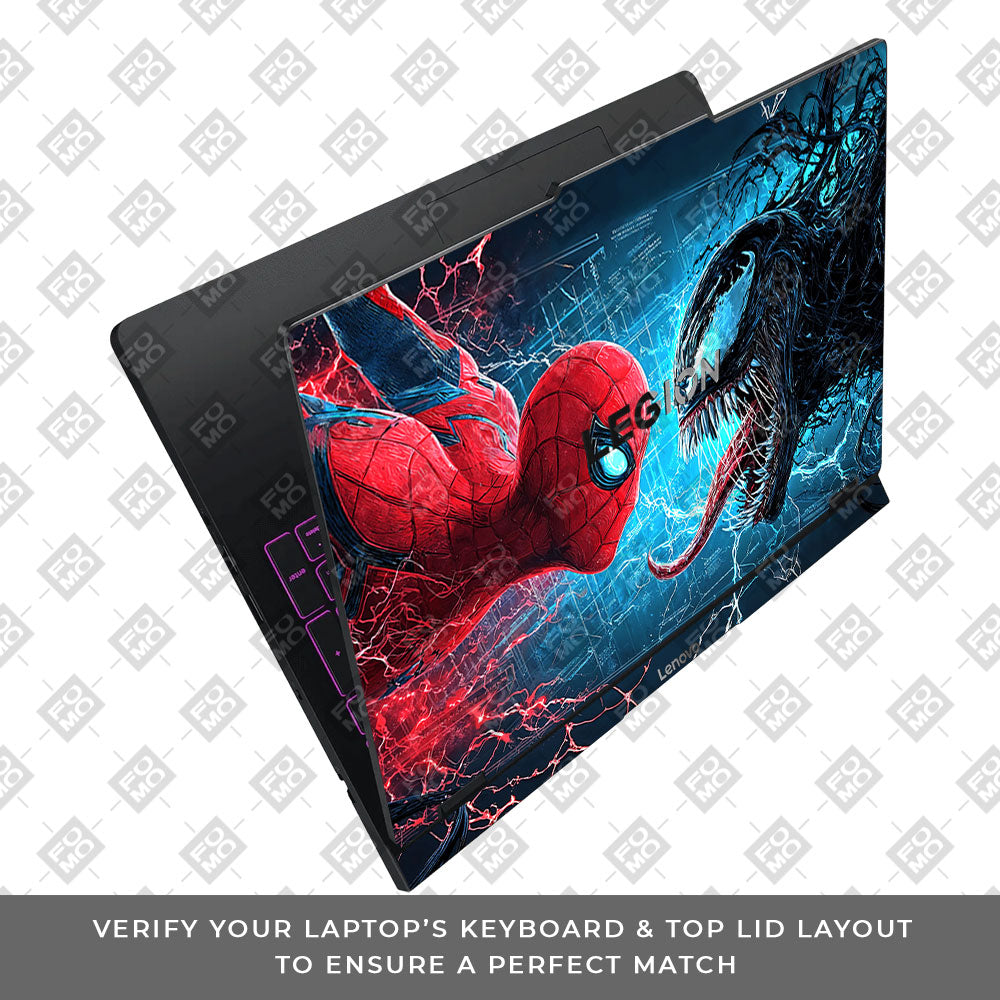 Spiderman vs Venom Showdown Lenovo Legion Pro 5 16IAX10 3D Laptop Skin
