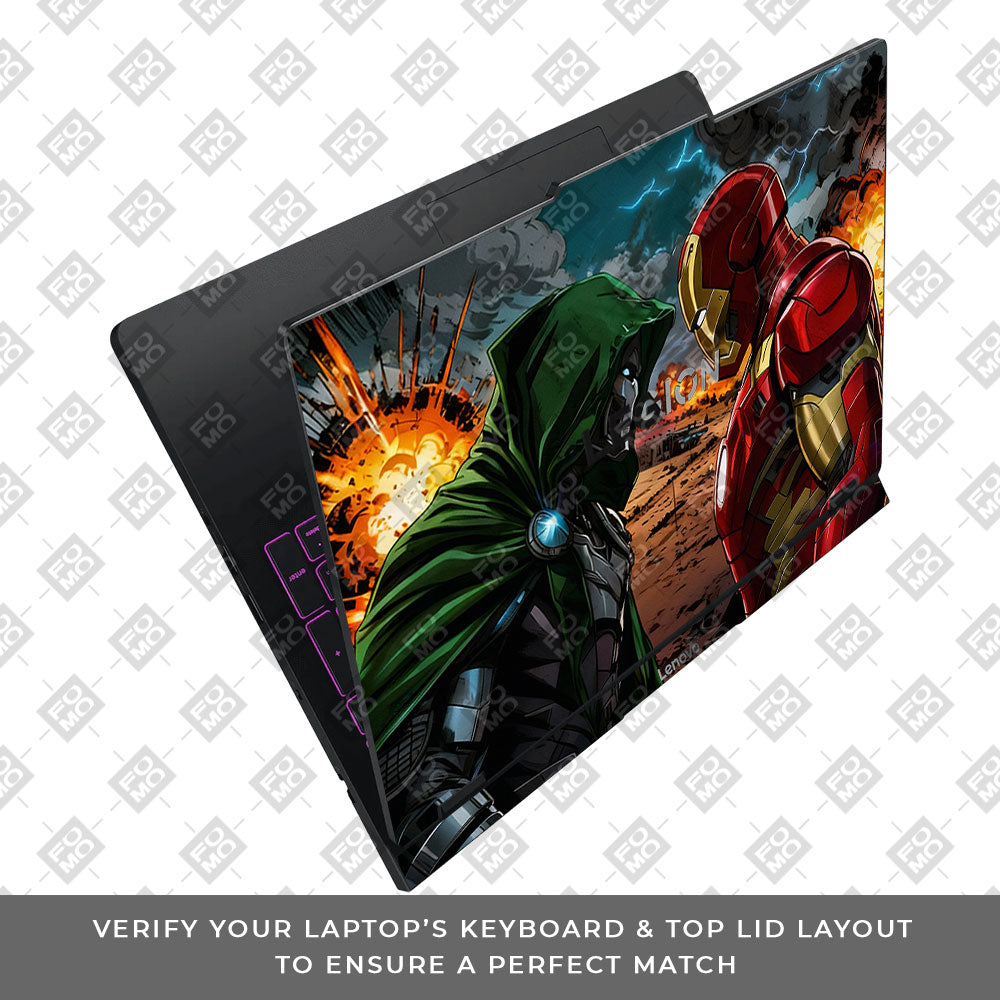 Iron Man vs Doom Lenovo Legion Pro 5 16IAX10 3D Laptop Skin