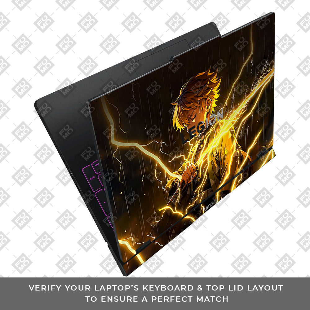 Thunder Soul Lightning Zenitsu Lenovo Legion Pro 5 16IAX10 Laptop Skin