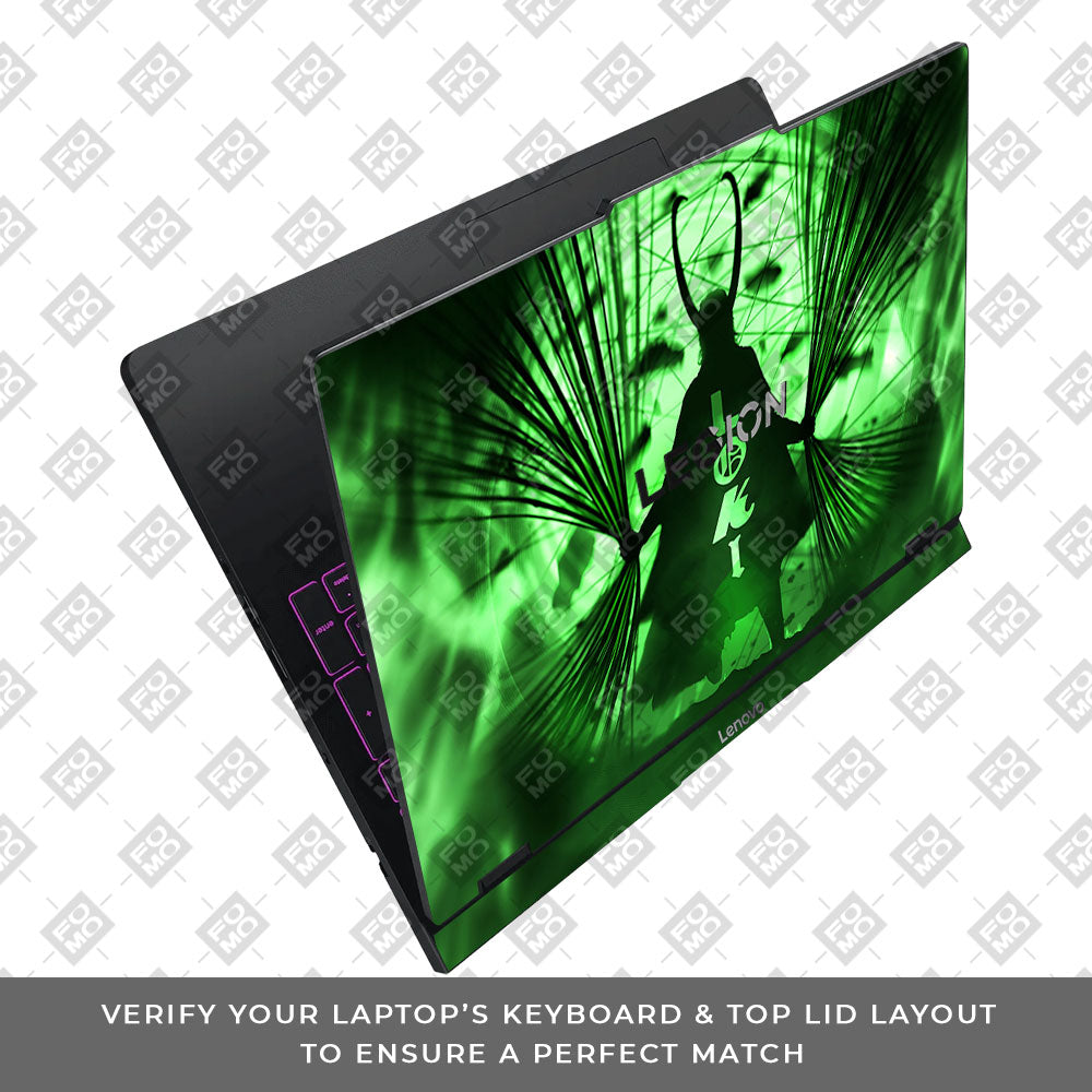 Loki's Green Aura Lenovo Legion Pro 5 16IAX10 Laptop Skin