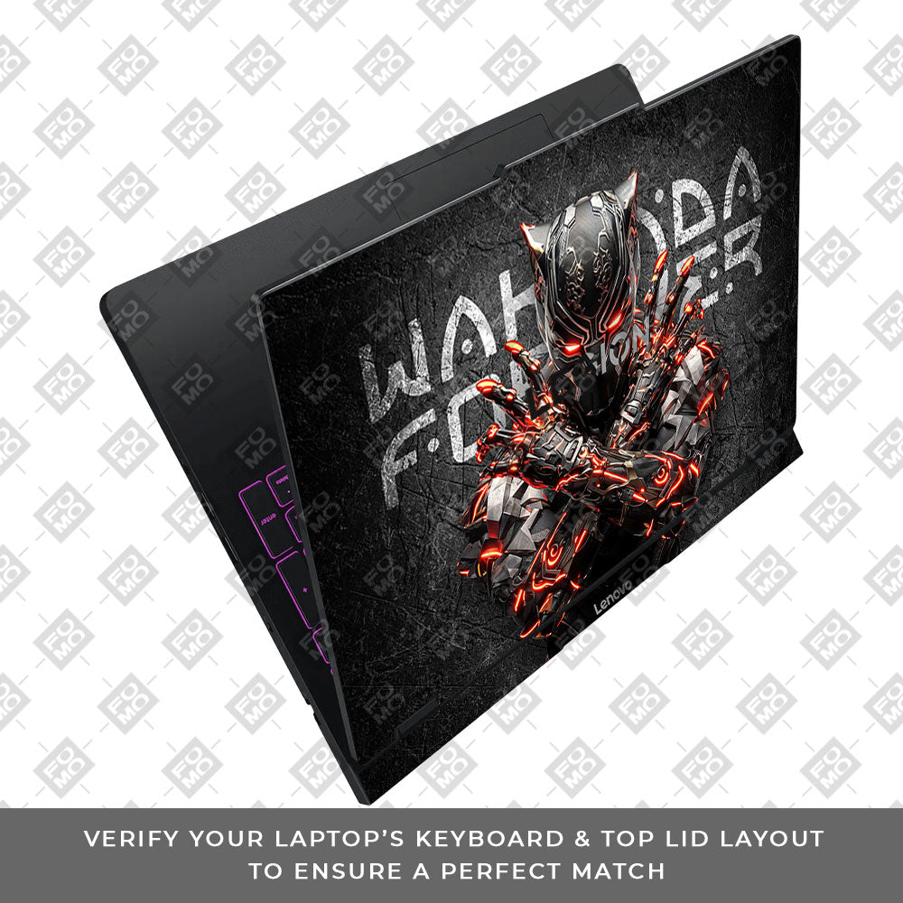 Black Panther Glowing Fury Lenovo Legion Pro 5 16IAX10 Laptop Skin