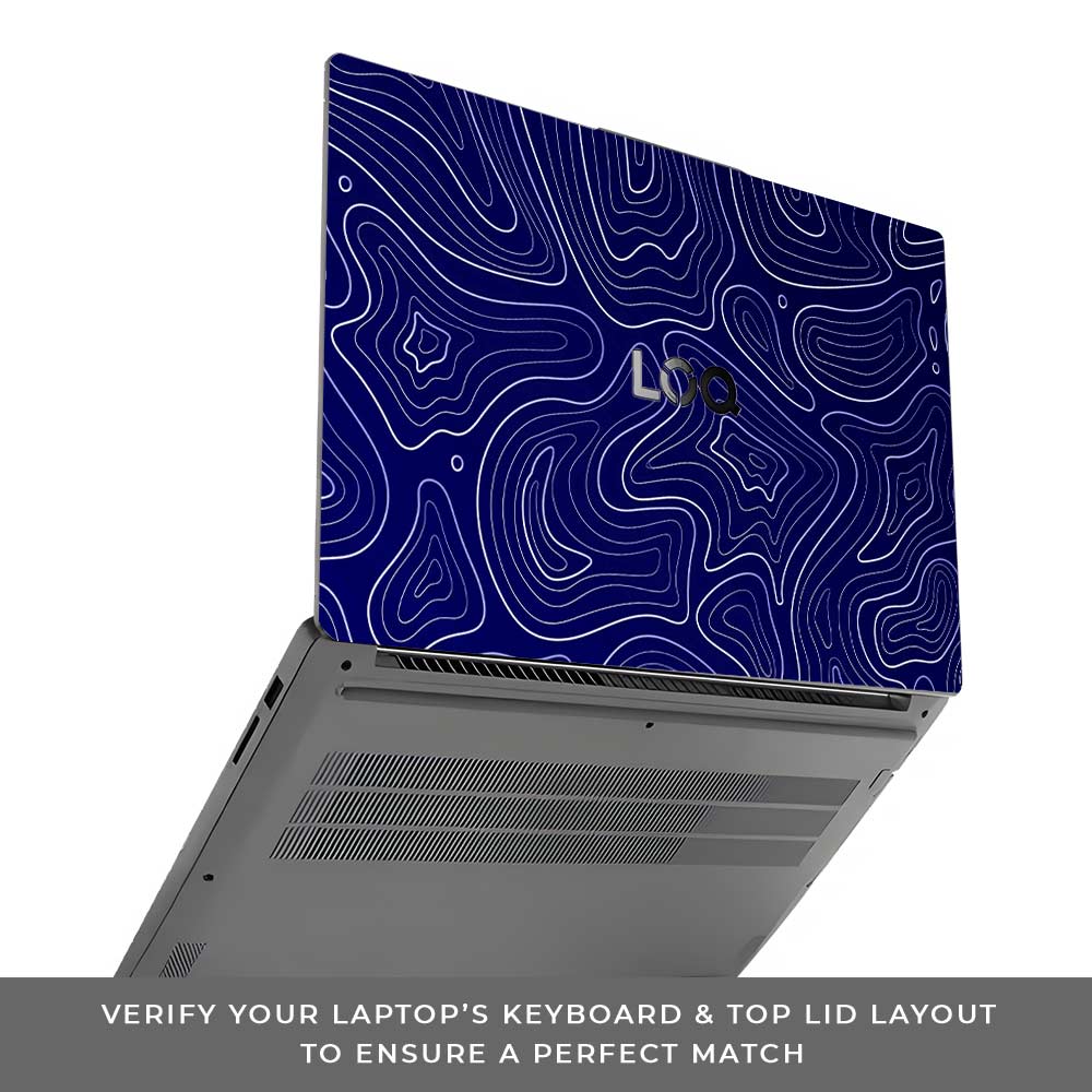 Deep Blue Contour Depths Lenovo LOQ Essential 15IAX9E Laptop Skin
