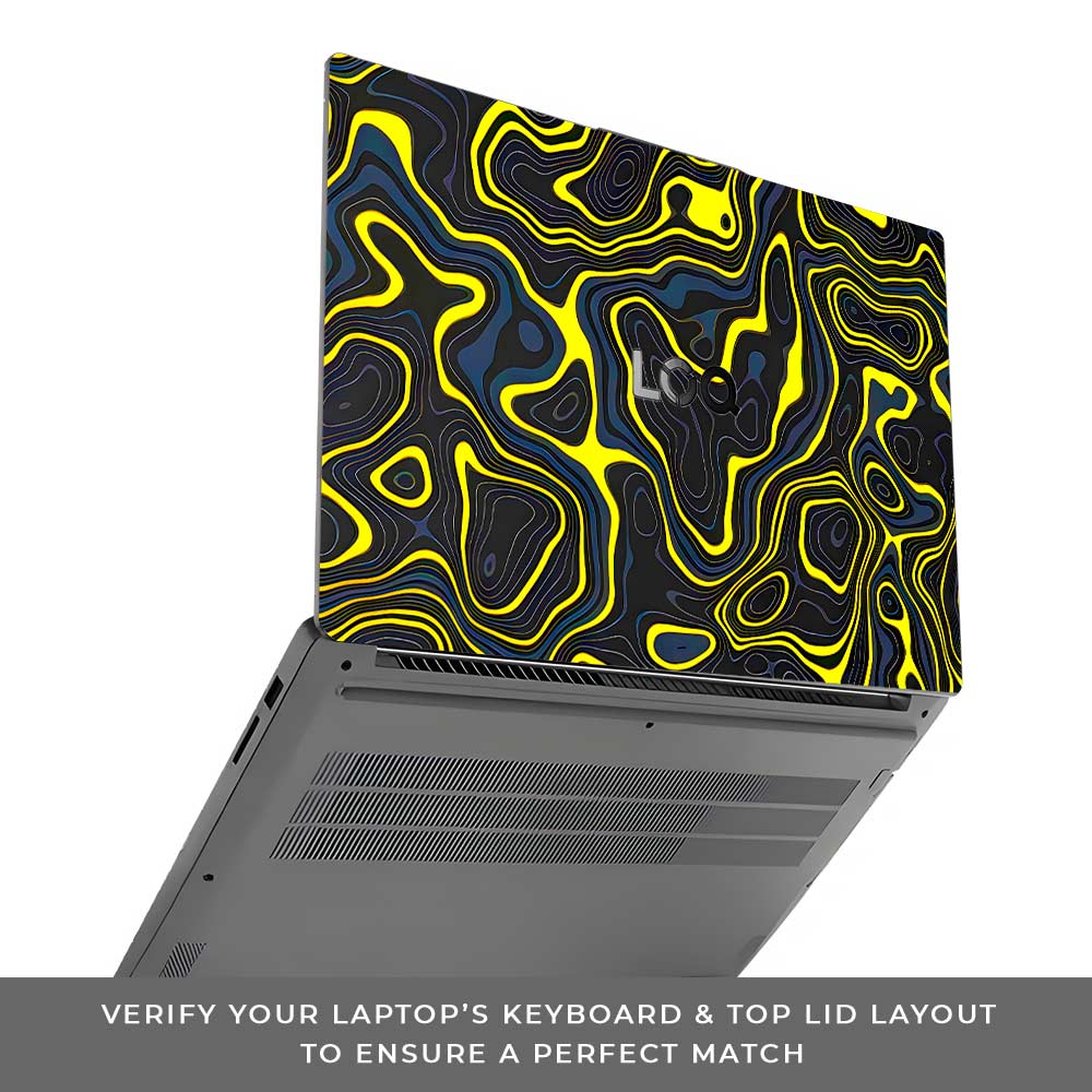 Neon Lava Contours Lenovo LOQ Essential 15IAX9E Laptop Skin