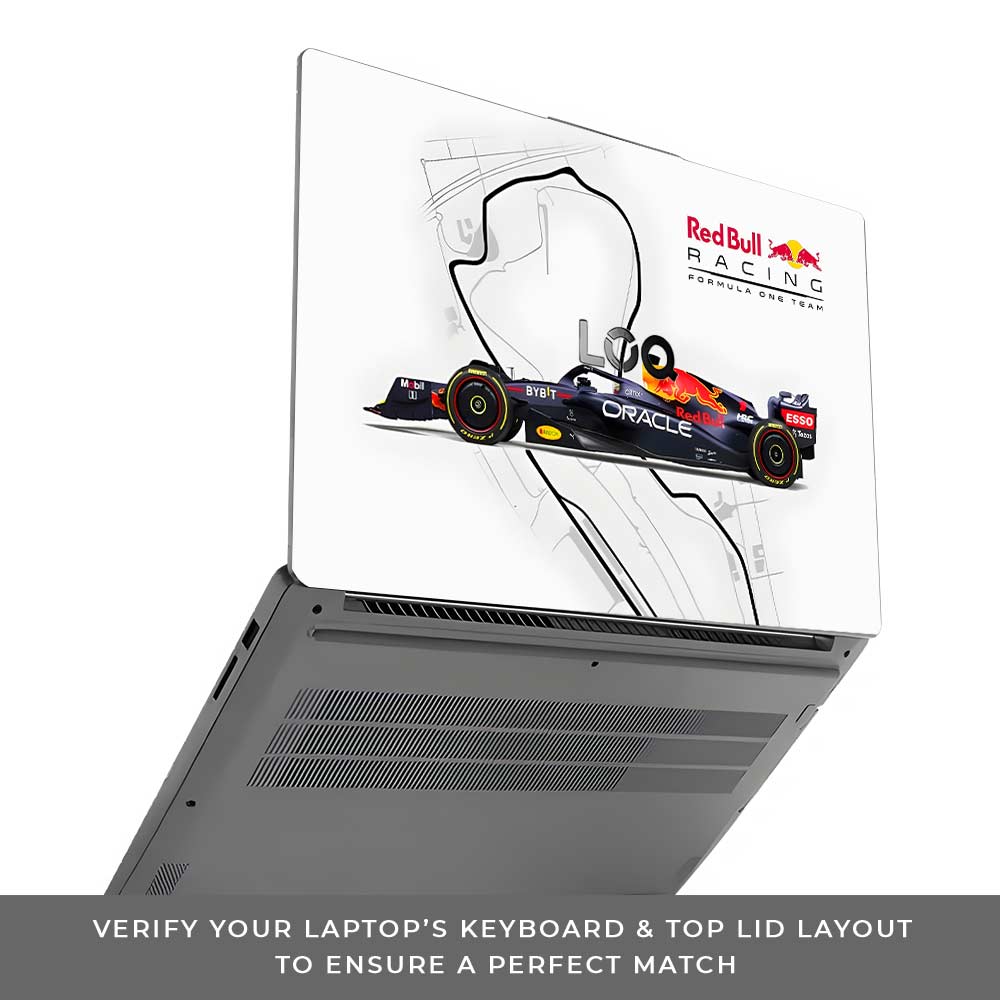 Red Bull Racing in Action Lenovo LOQ Essential 15IAX9E Laptop Skin