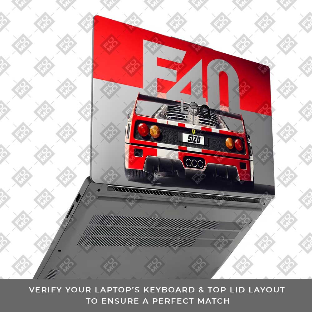Transparent Ferrari F40 Lenovo LOQ Essential 15IAX9E Laptop Skin