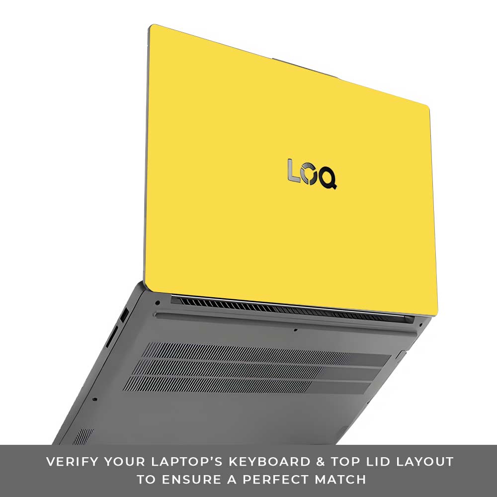 Textured Yellow Lenovo LOQ Essential 15IAX9E Laptop Skin