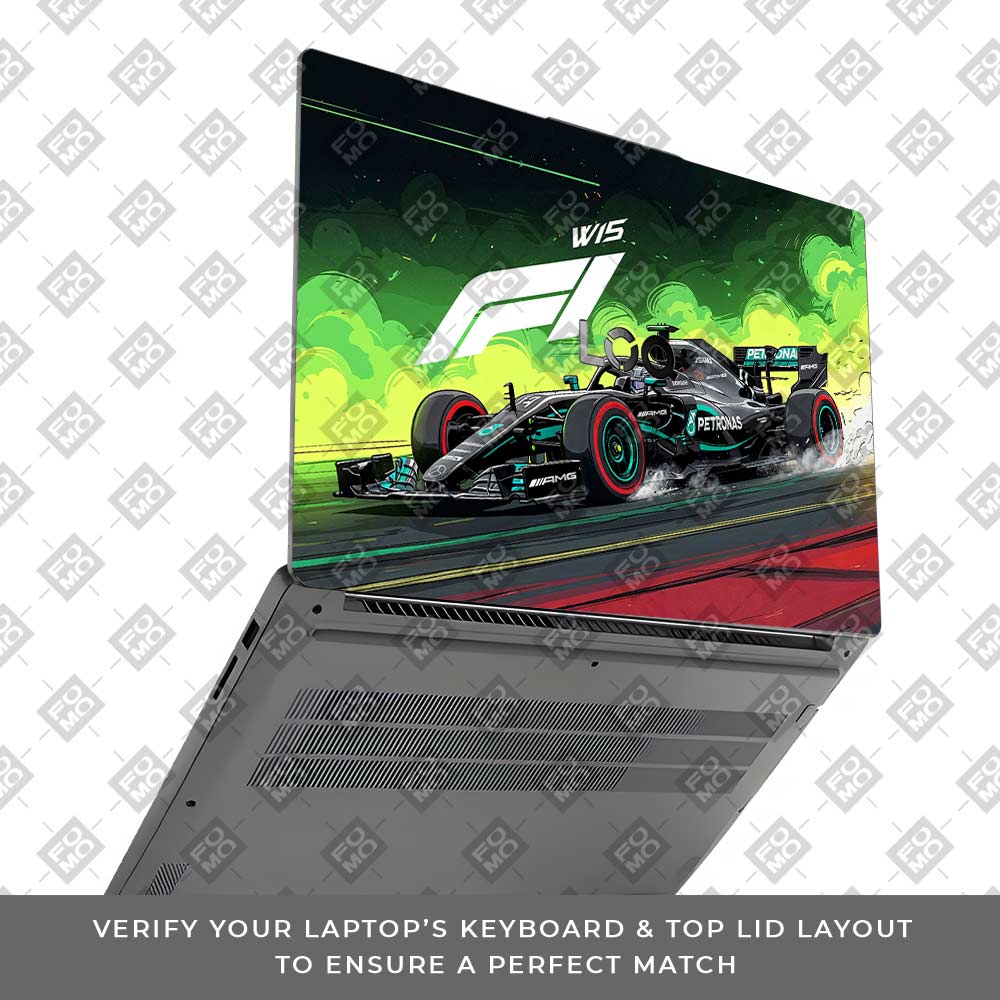 W15 F1 Red Bull x AMG Velocity Lenovo LOQ Essential 15IAX9E 3D Laptop Skin