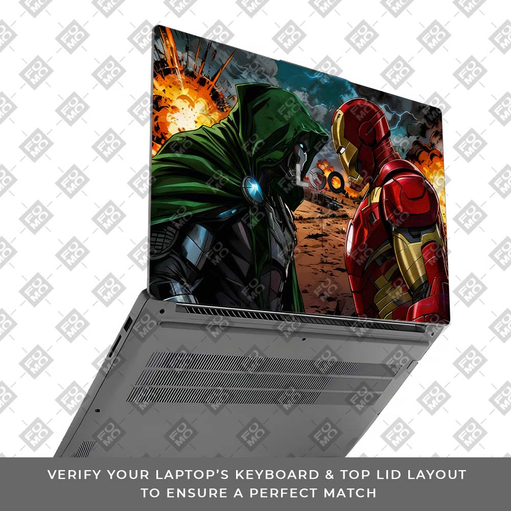 Iron Man vs Doom Lenovo LOQ Essential 15IAX9E Laptop Skin