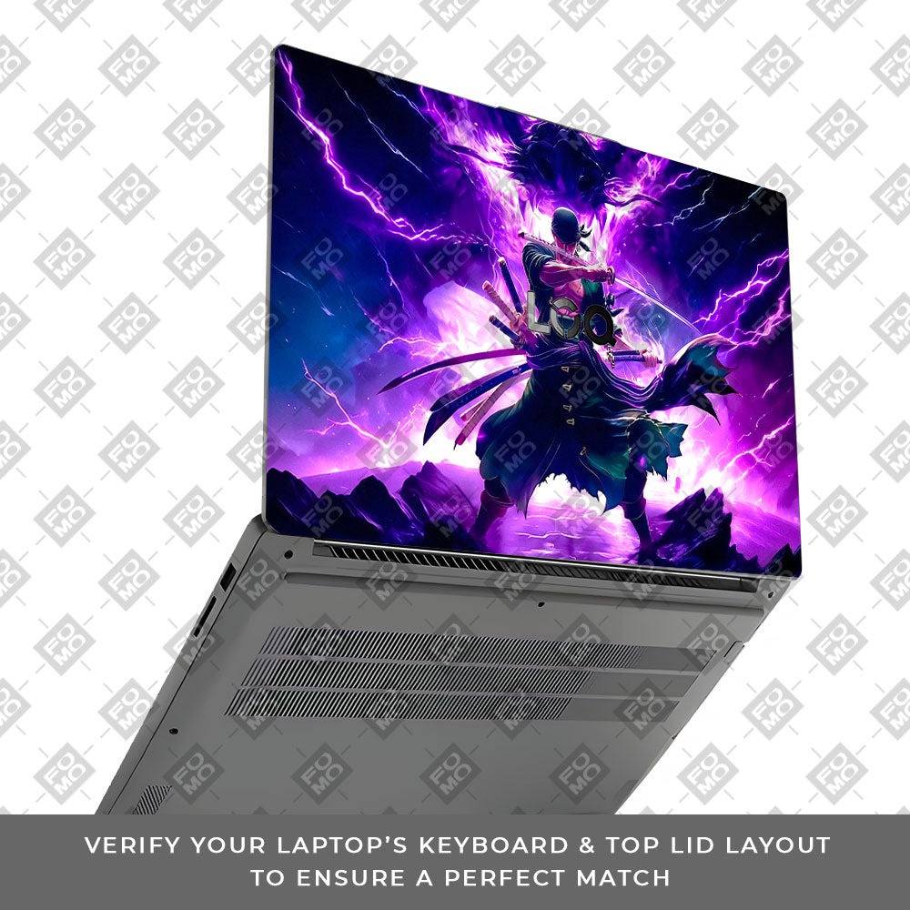 Roronoa Zoro Hell Mode Lenovo LOQ Essential 15IAX9E Laptop Skin
