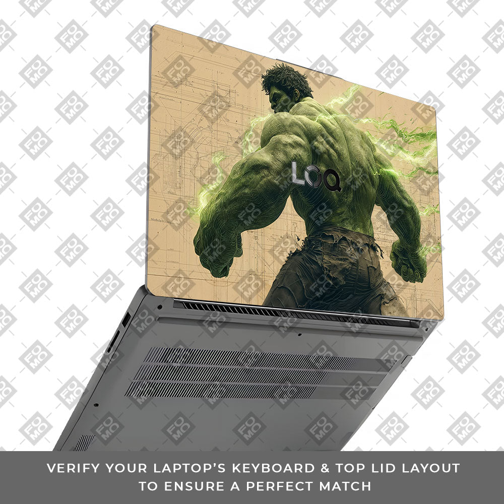 Hulk Unleashed Lenovo LOQ Essential 15IAX9E Laptop Skin