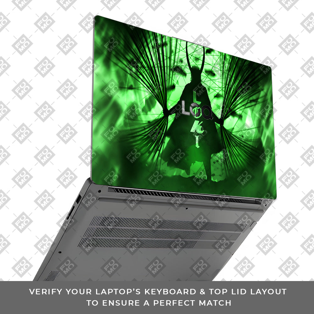 Loki's Green Aura Lenovo LOQ Essential 15IAX9E Laptop Skin