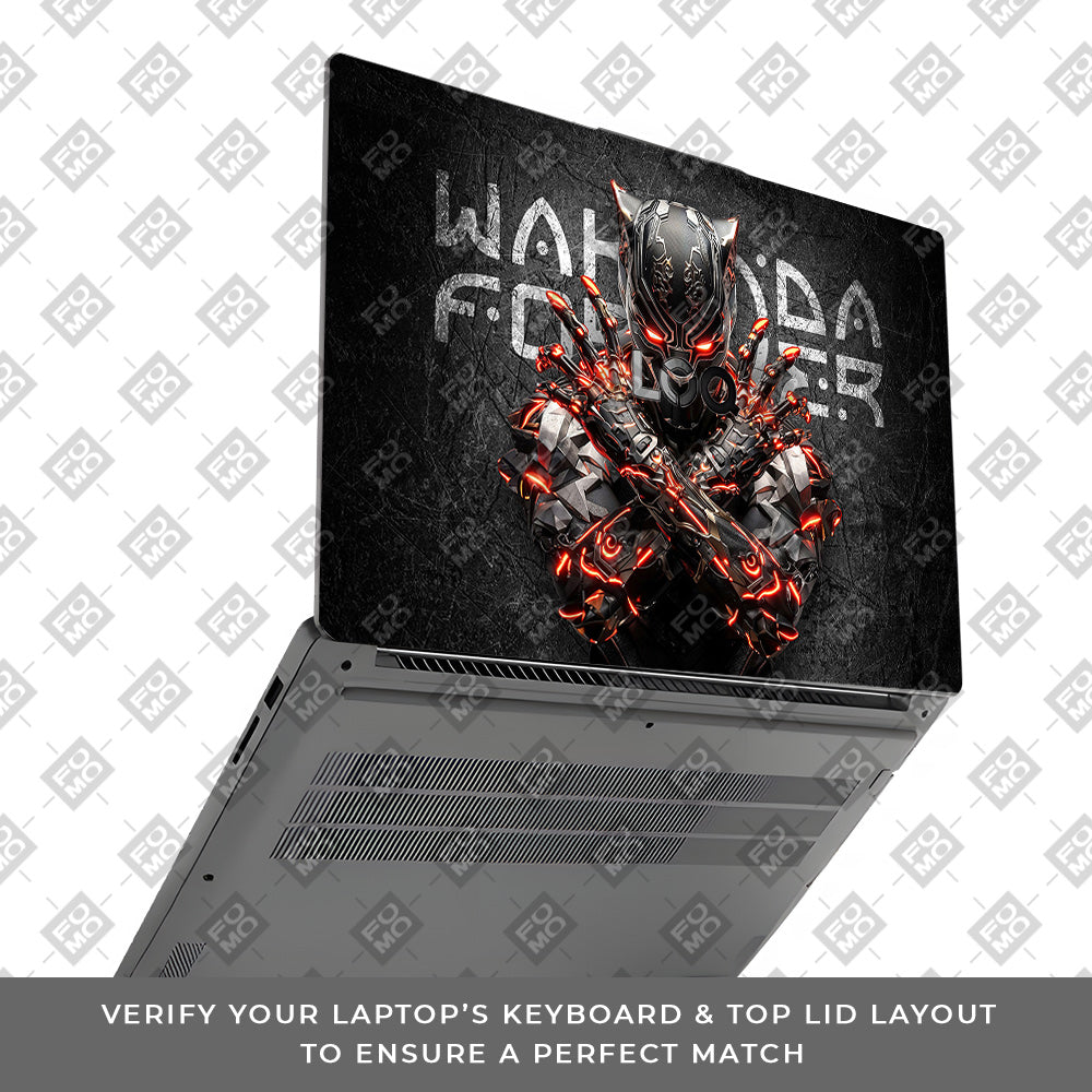Black Panther Glowing Fury Lenovo LOQ Essential 15IAX9E Laptop Skin