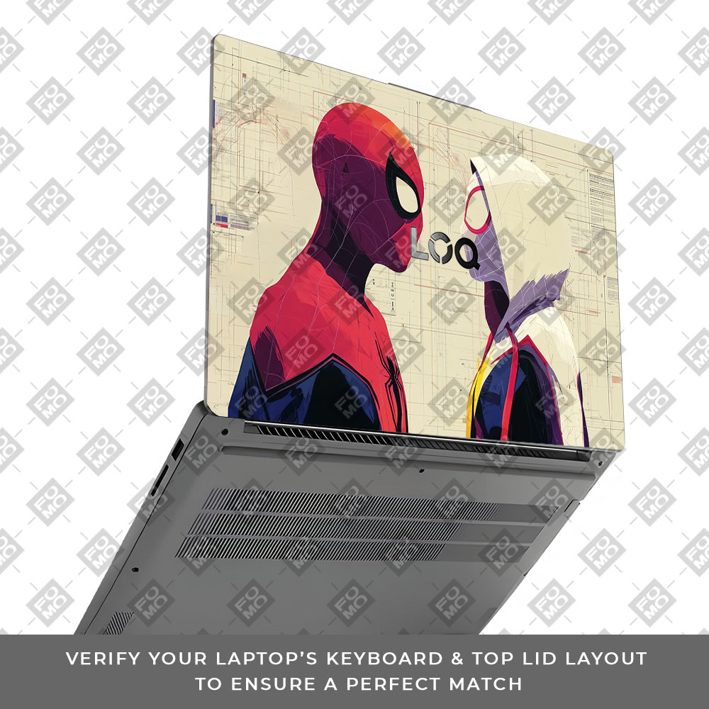 Spider Man X Spider Gwen Lenovo LOQ Essential 15IAX9E Laptop Skin