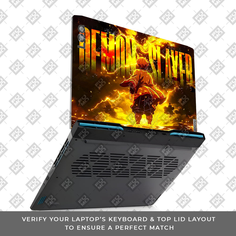 Zenitsu Lightning Strike Lenovo LOQ 2023 15IRH8, 15APH8 Laptop Skin