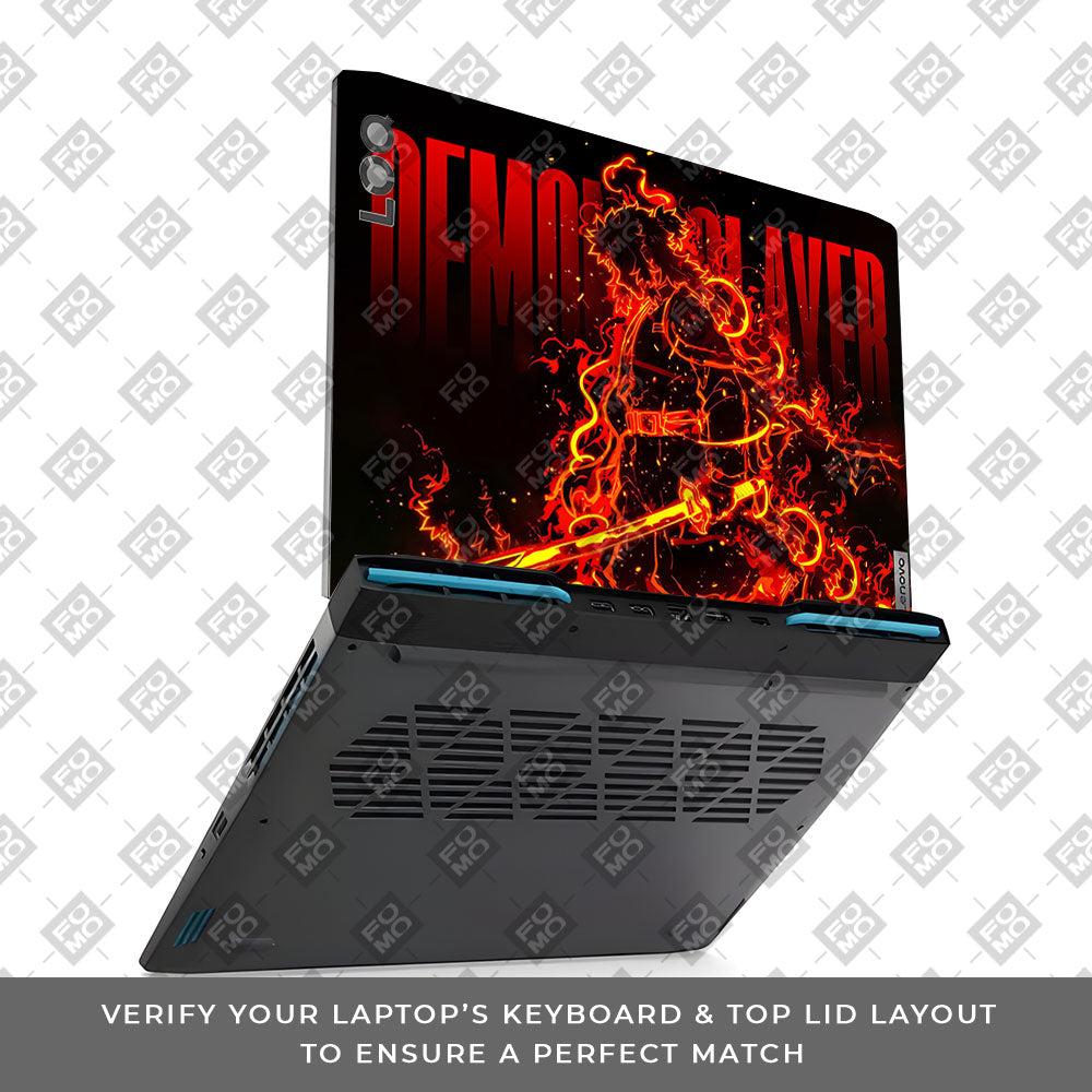 Rengoku Blazing Inferno Lenovo LOQ 2023 15IRH8, 15APH8 Laptop Skin