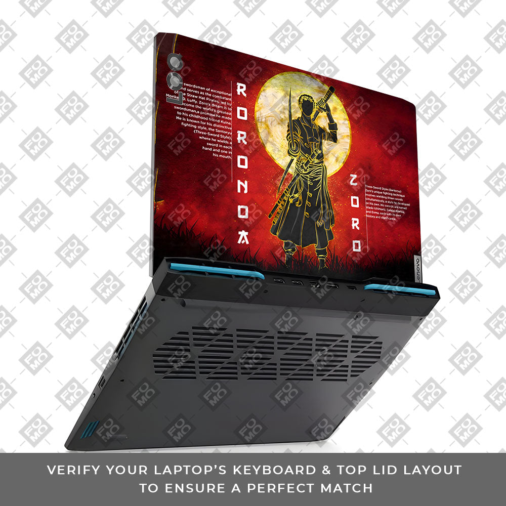 Zoro Under Golden Moon Lenovo LOQ 2023 15IRH8, 15APH8 Laptop Skin