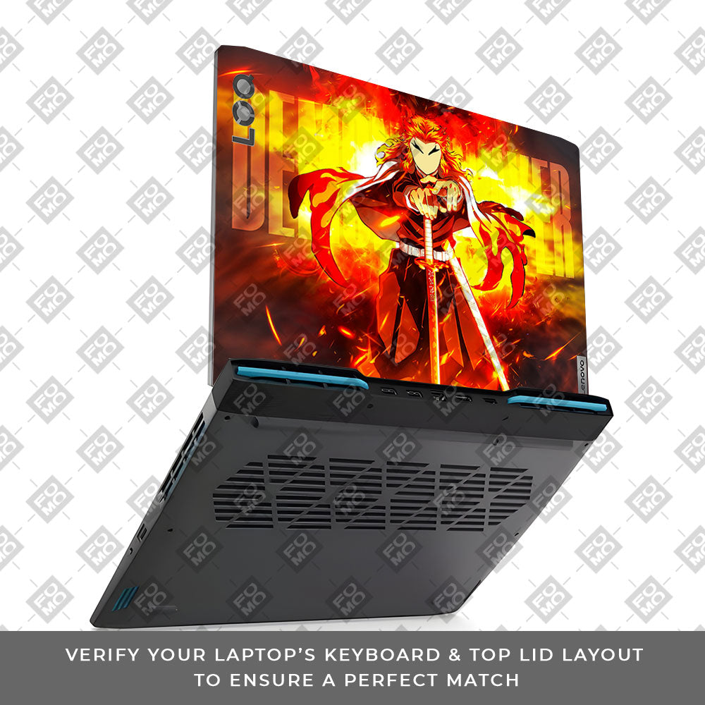Flame Hashira Rengoku Lenovo LOQ 2023 15IRH8, 15APH8 Laptop Skin