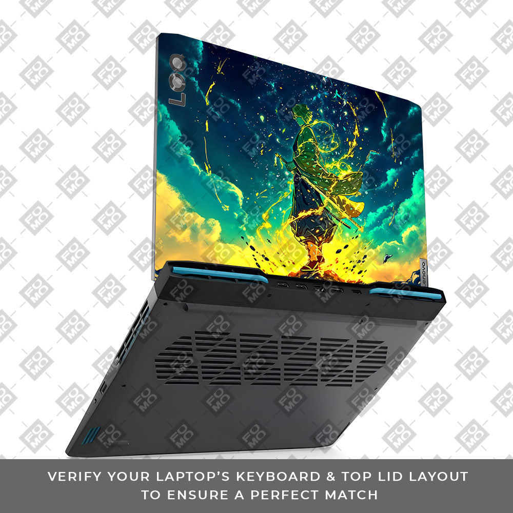Zenitsu Thunder God Lenovo LOQ 2023 15IRH8, 15APH8 Laptop Skin