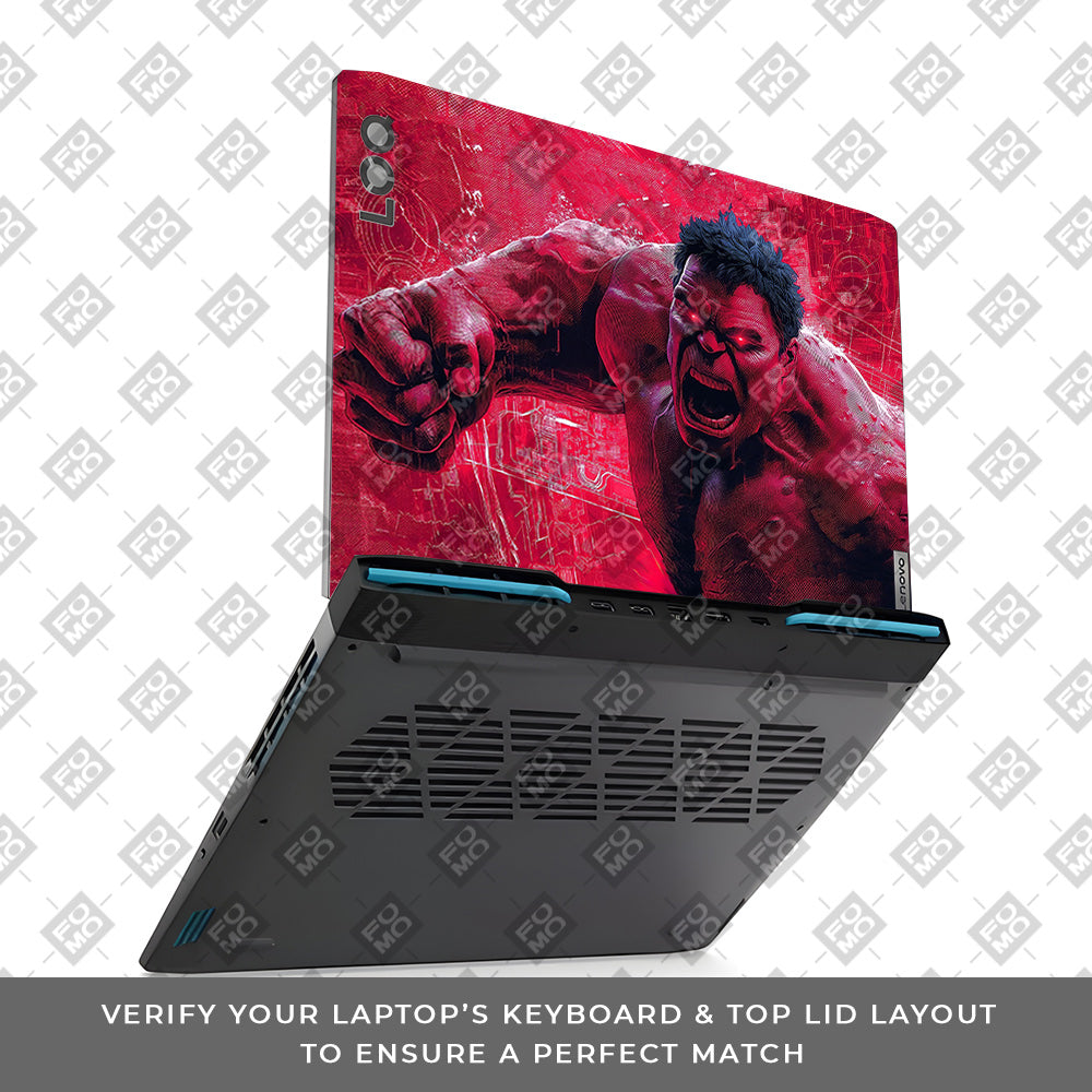 Gamma Rage Red Hulk Lenovo LOQ 2023 15IRH8, 15APH8  Laptop Skin