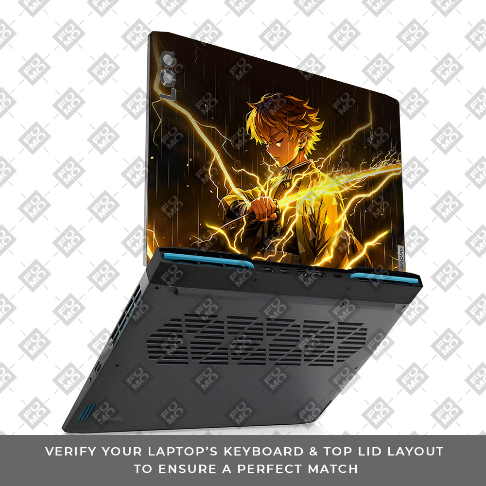 Thunder Soul Lightning Zenitsu Lenovo LOQ 2023 15IRH8, 15APH8 3D Laptop Skin
