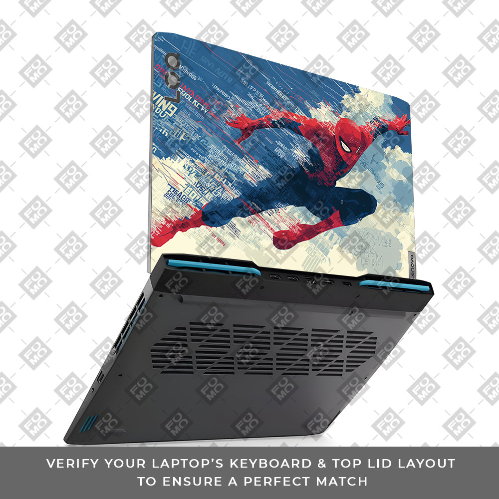 Spiderman Velocity Lenovo LOQ 2023 15IRH8, 15APH8 Laptop Skin