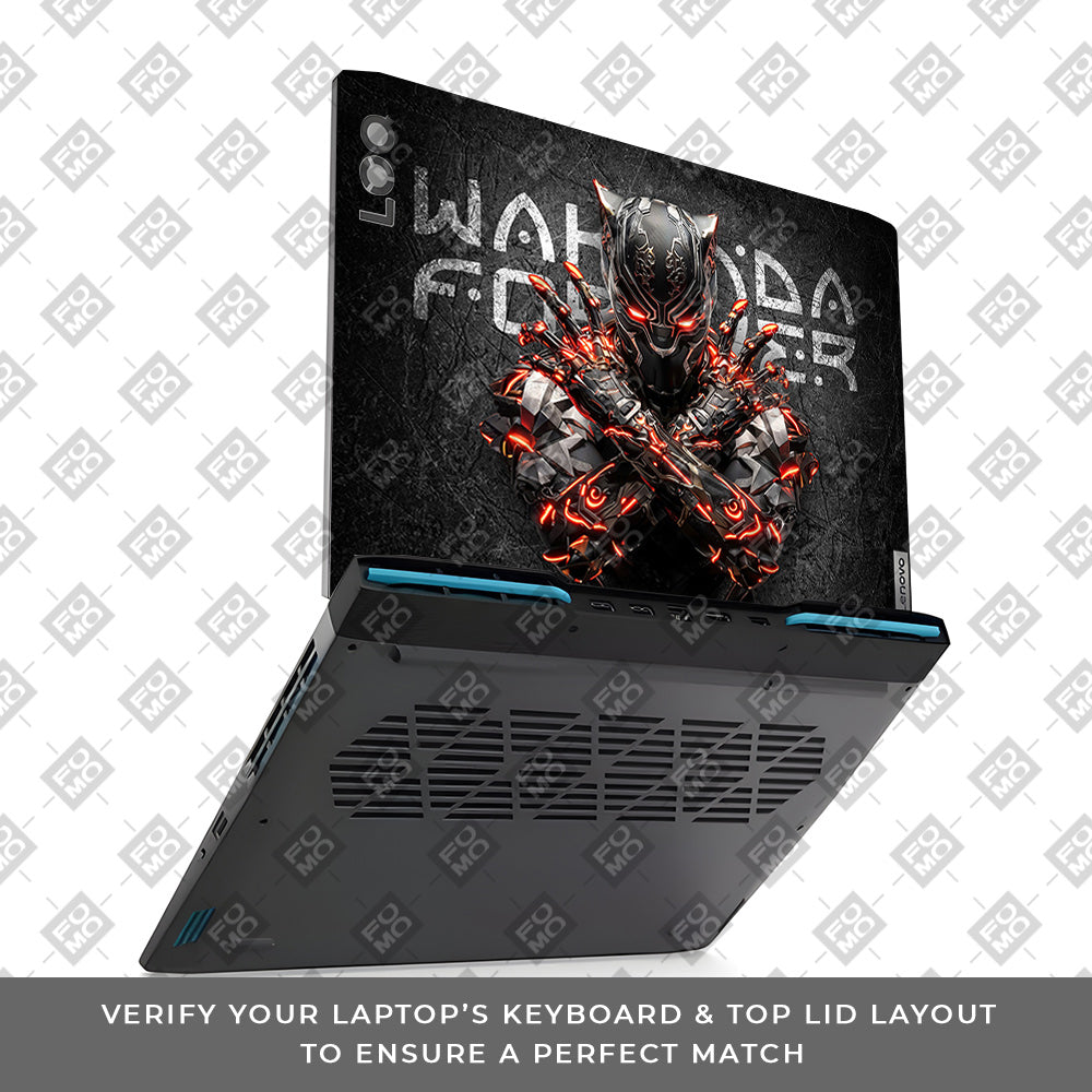 Black Panther Glowing Fury Lenovo LOQ 2023 15IRH8, 15APH8 Laptop Skin