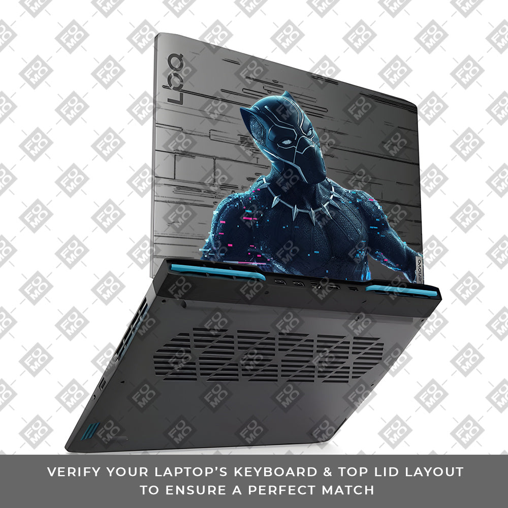 Transparent Glitchborne Panther Lenovo LOQ 2023 15IRH8, 15APH8 Laptop Skin