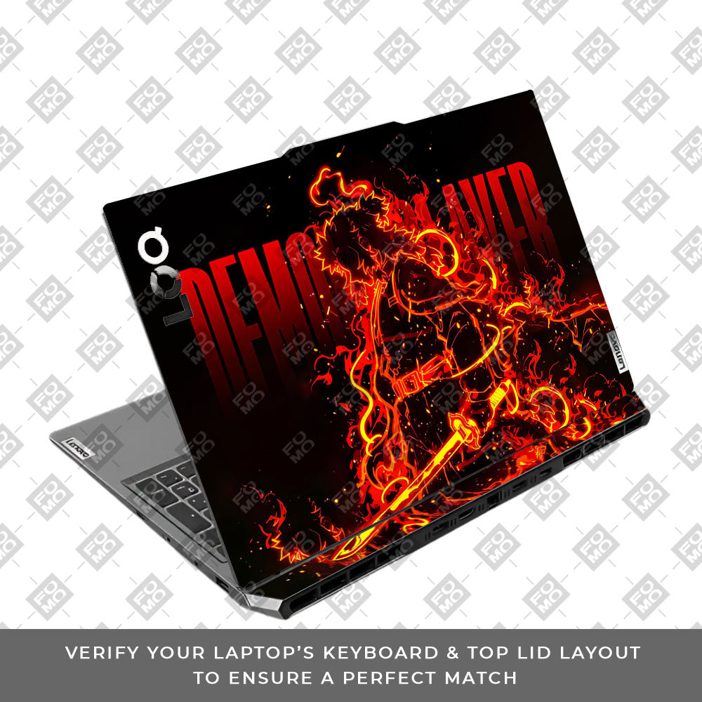 Rengoku Blazing Inferno Lenovo LOQ 2024, 2025 Laptop Skin
