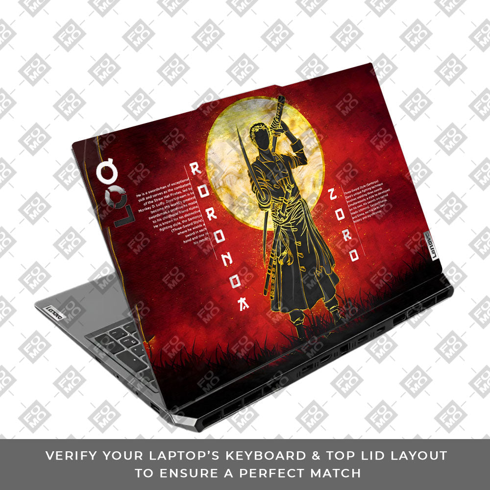 Zoro Under Golden Moon Lenovo LOQ 2024, 2025 Laptop Skin