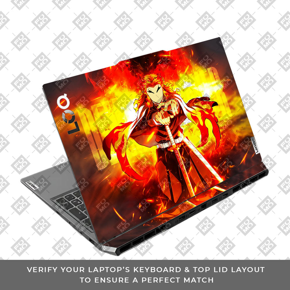 Flame Hashira Rengoku Lenovo LOQ 2024, 2025 Laptop Skin