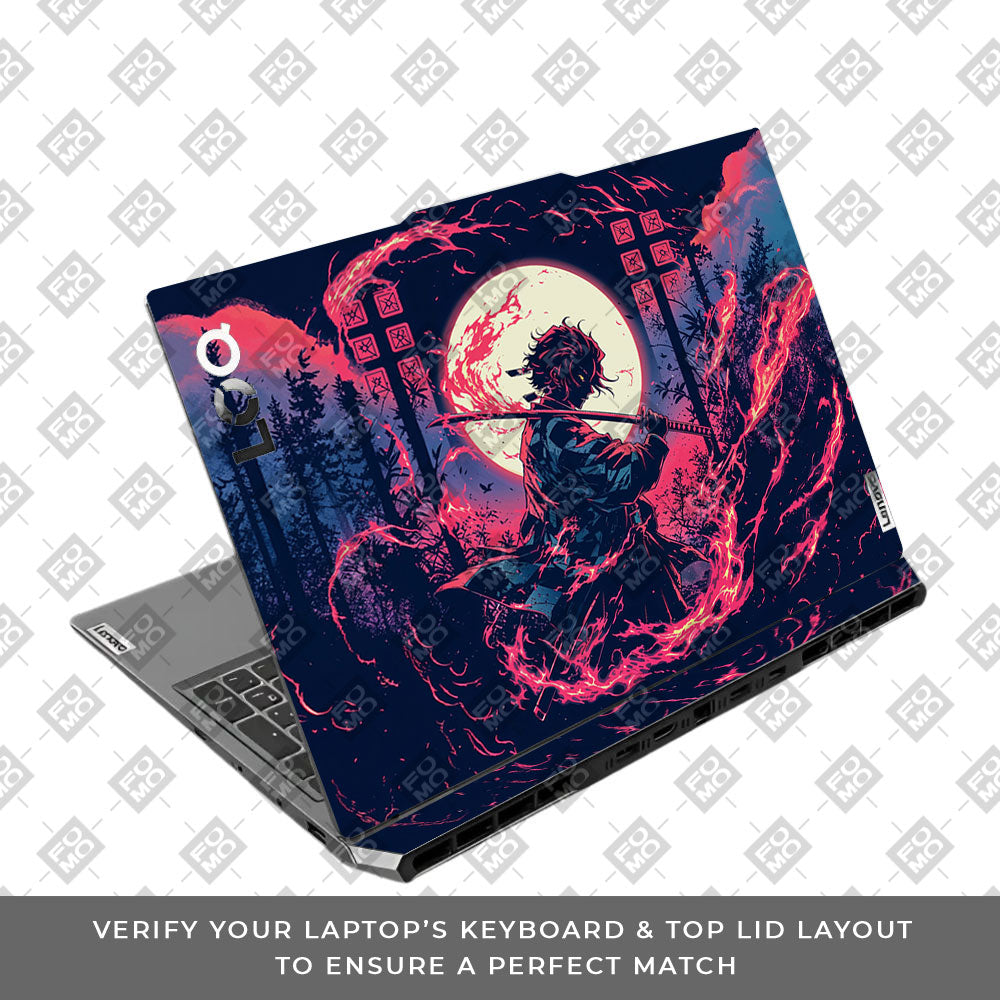 Tanjiro's Flame of Ember Lenovo LOQ 2024, 2025 Laptop Skin