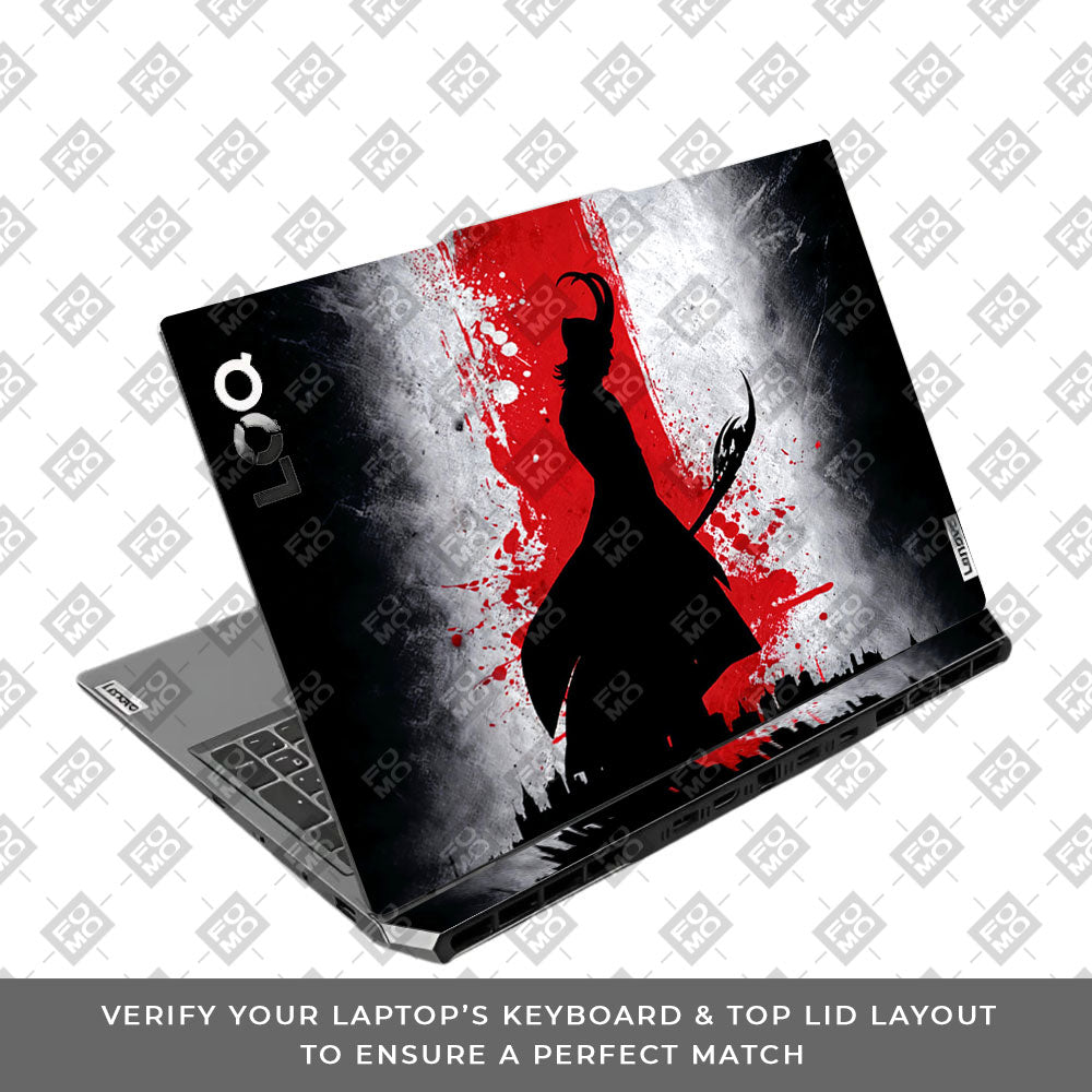 Loki Silhouette Red Strike Lenovo LOQ 2024, 2025 Laptop Skin