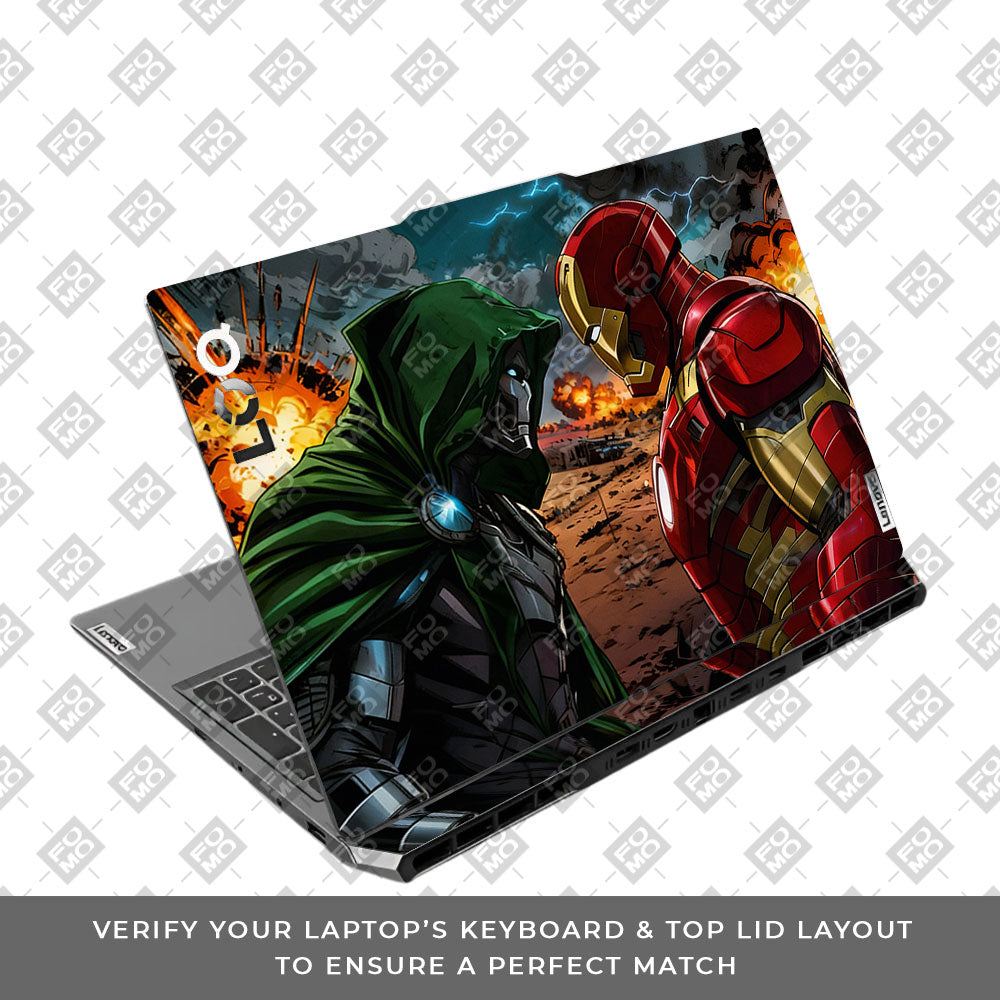 Iron Man vs Doom Lenovo LOQ 2024, 2025 3D Laptop Skin