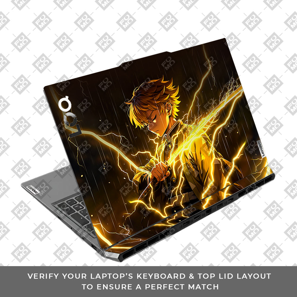 Thunder Soul Lightning Zenitsu Lenovo LOQ 2024, 2025 3D Laptop Skin