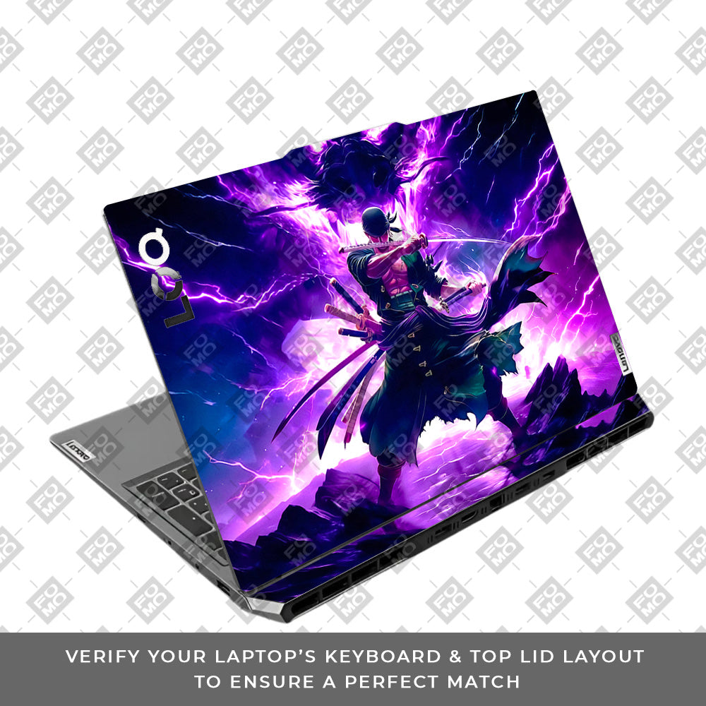 Roronoa Zoro Hell Mode Lenovo LOQ 2024, 2025 Laptop Skin