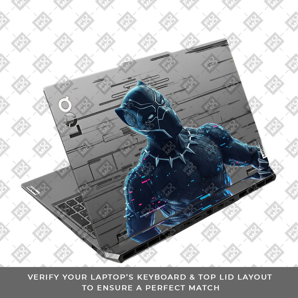 Transparent Glitchborne Panther Lenovo LOQ 2024, 2025 Laptop Skin