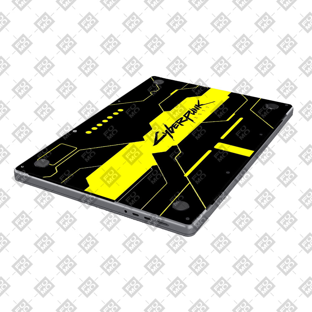 Cyberpunk Yellowline Grid MacBook Air 13 M2 2022 Laptop Skin