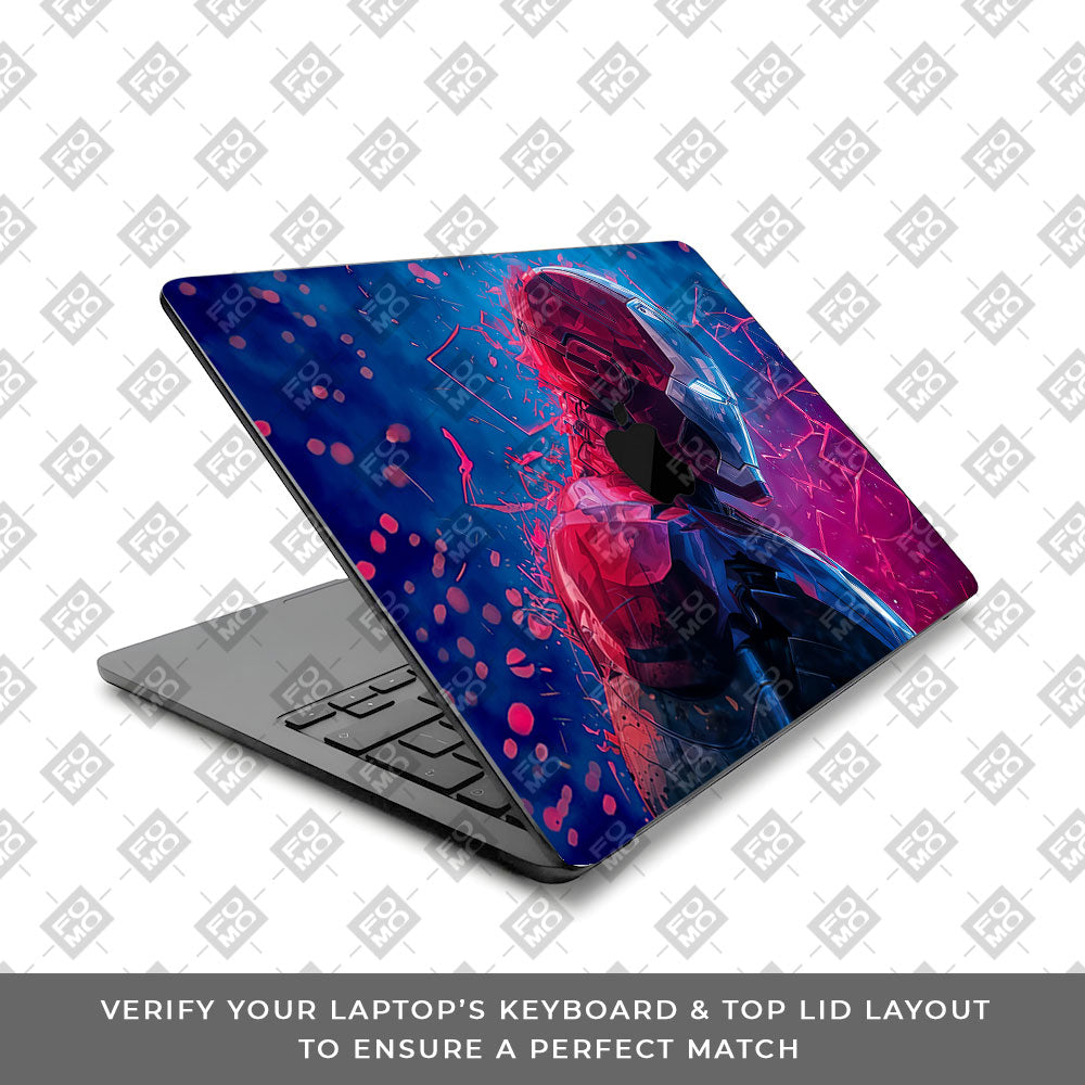 Iron Man Neon Tech MacBook Air 13 M4 2025 Laptop Skin