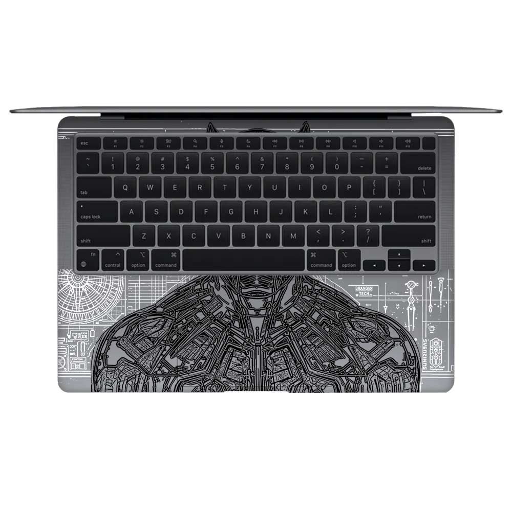 Transparent Black Panther Techshell MacBook Air 13 M1 2020 Laptop Skin