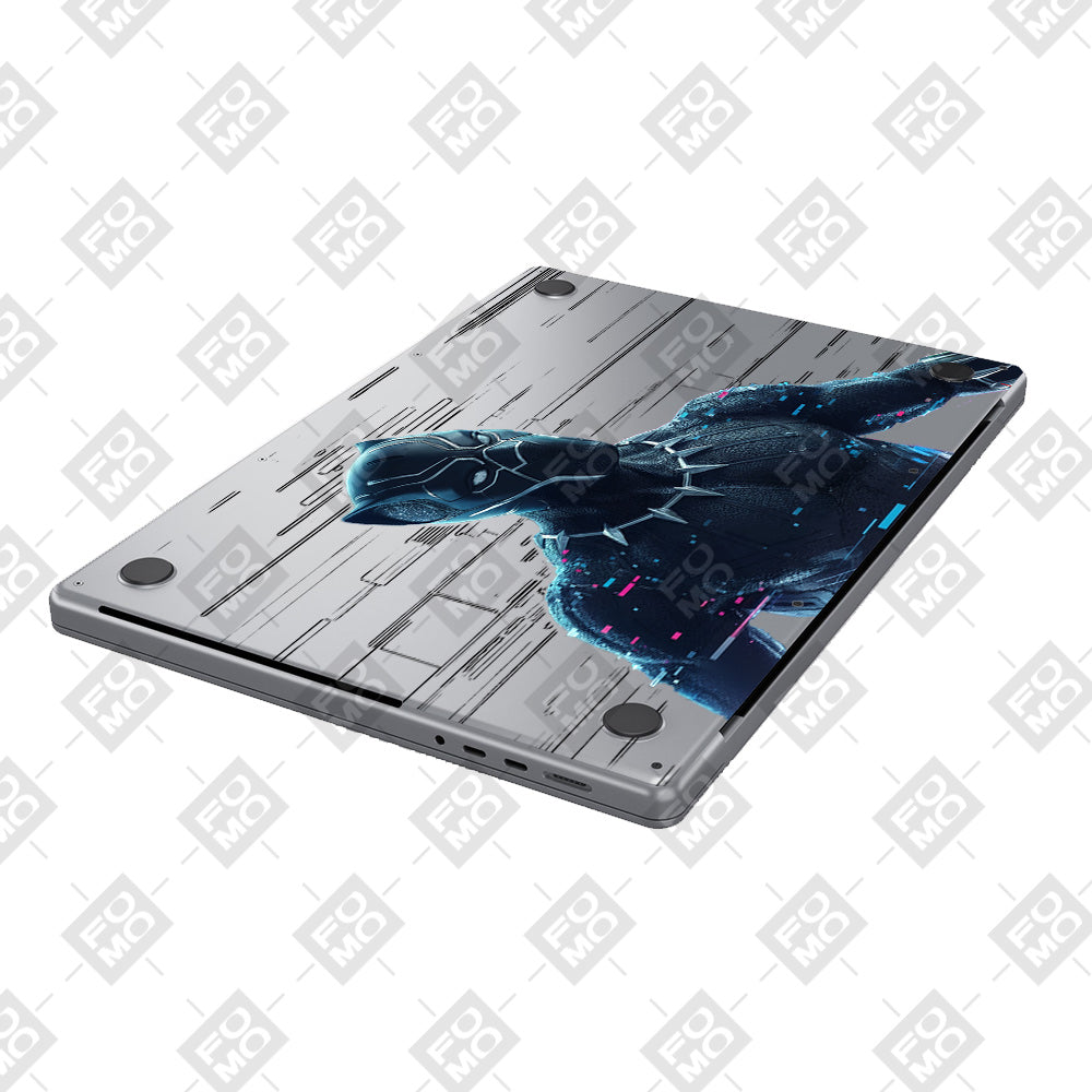 Transparent Glitchborne Panther MacBook Air 15 M2 2023 Laptop Skin