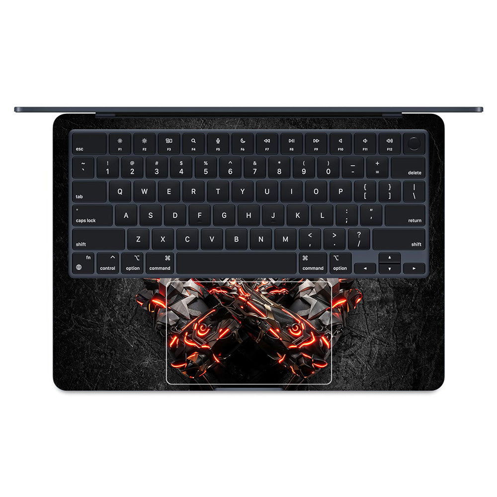 Black Panther Glowing Fury MacBook Air 13 M4 2025 Laptop Skin