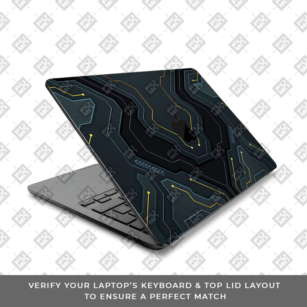Futuristic Techno MacBook Air 13 M5 2026 Laptop Skin